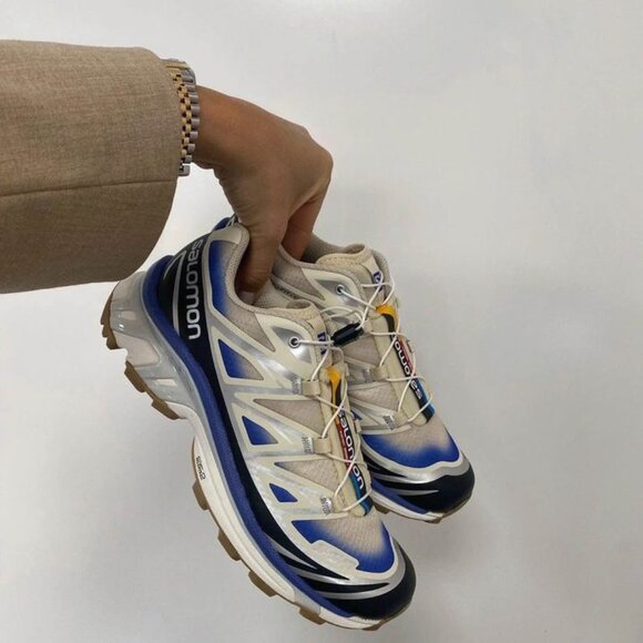Salomon XT-6 Skyline in Bleached Sand Dazzling Blue - Picture 2 of 3